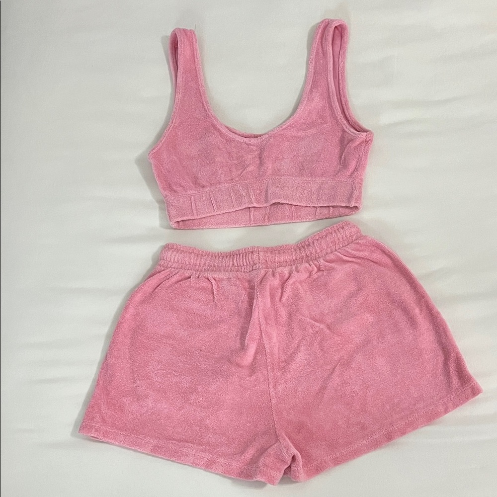 Zara Pink Terry Cloth Set - Picture 2 of 3